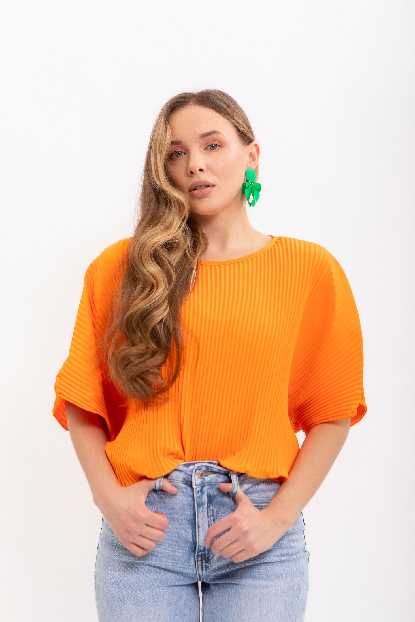 Pleated T-shirt Top