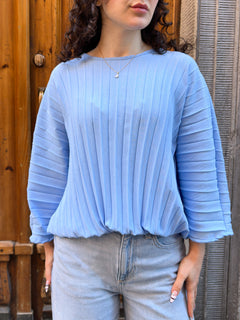 Pleated kimono top