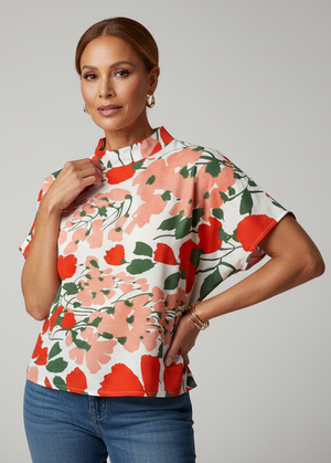 Zip-up top - Poppy madness