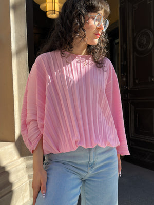 Pleated kimono top