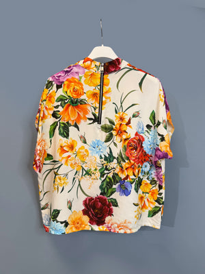 Zip-up top - Floral explosion