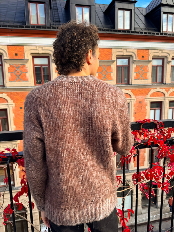 Brown melange sweater