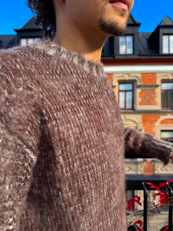 Brown melange sweater