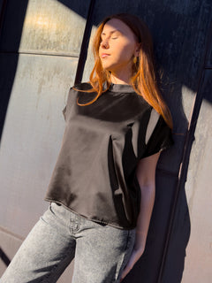 Satin Zip-up top