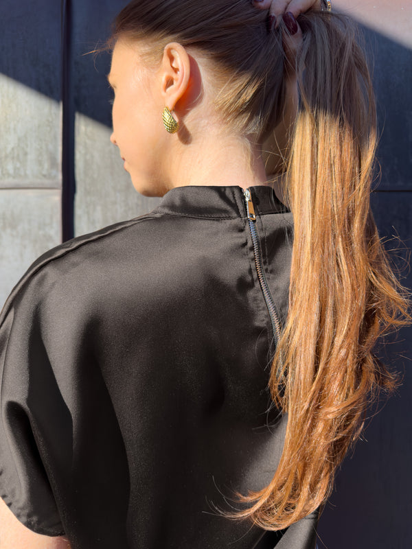 Satin Zip-up top