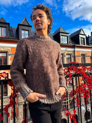 Brown melange sweater