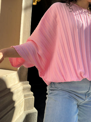 Pleated kimono top