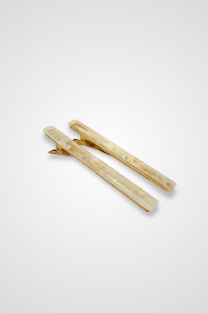 Barrette White shimmer