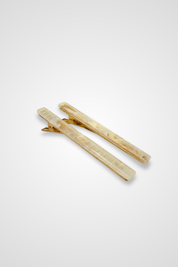 Barrette White shimmer