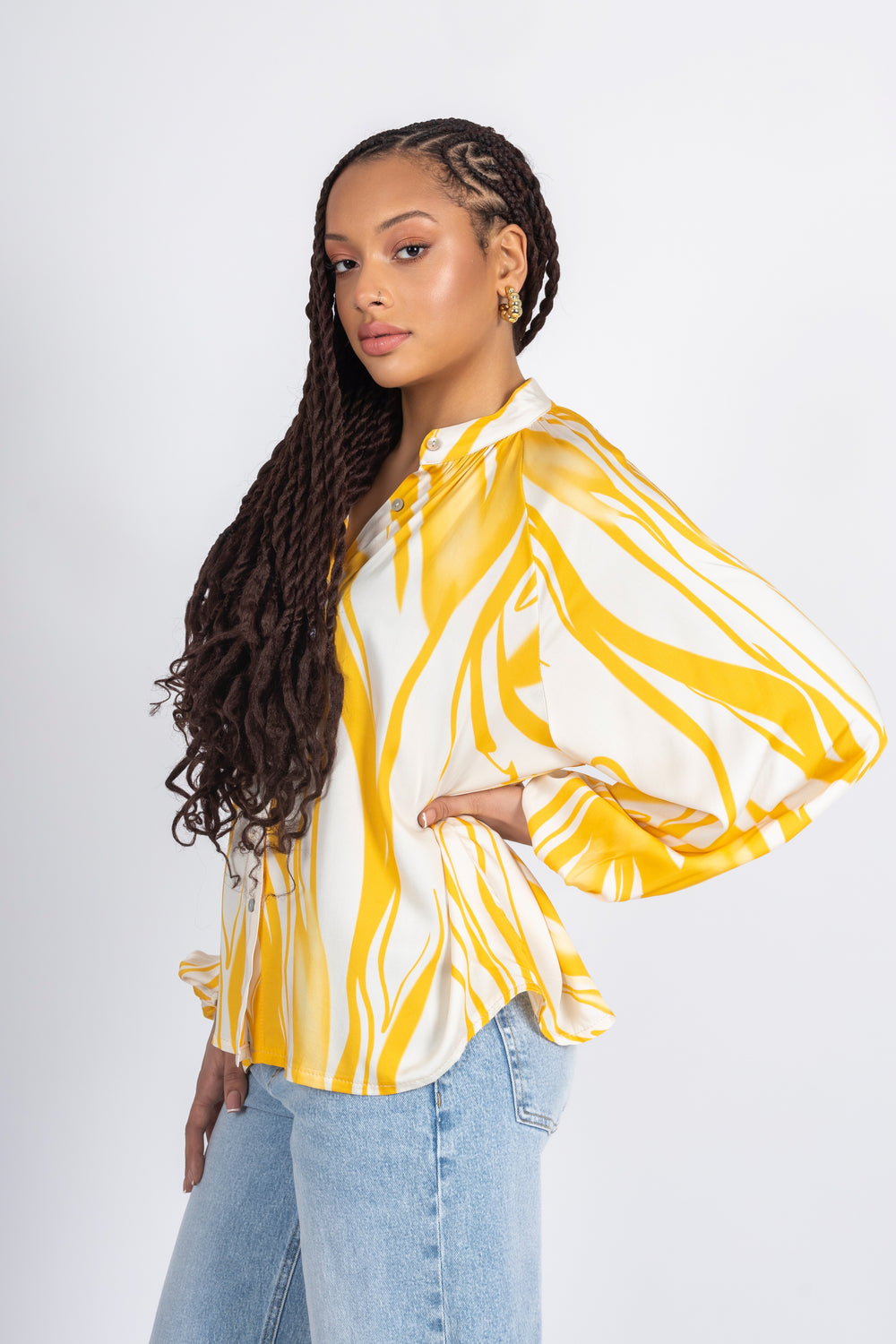 Yellow Marble Blouse