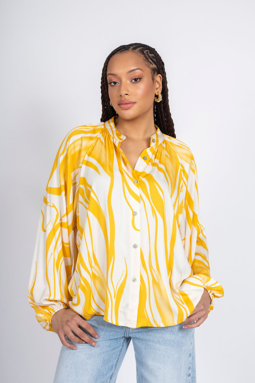 Yellow Marble Blouse