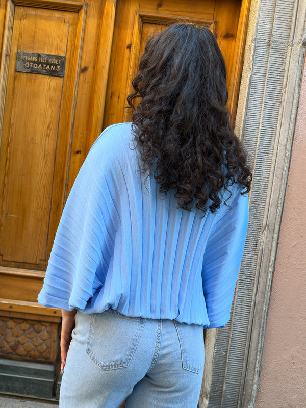 Pleated kimono top