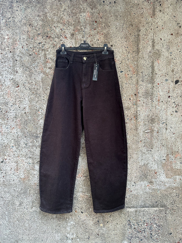 Brown Barrel Jeans