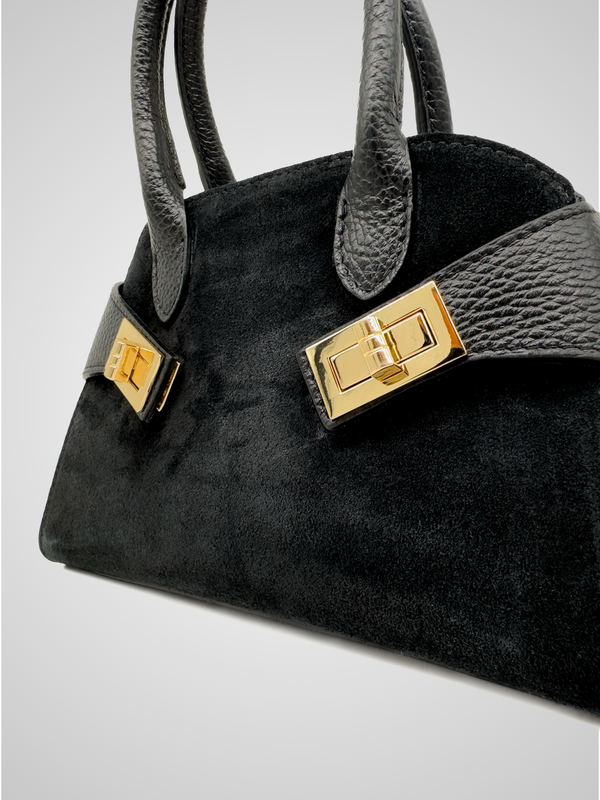Suede Buckle Bag