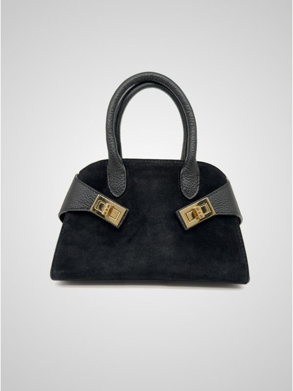 Suede Buckle Bag