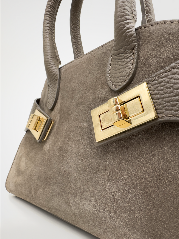 Suede Buckle Bag