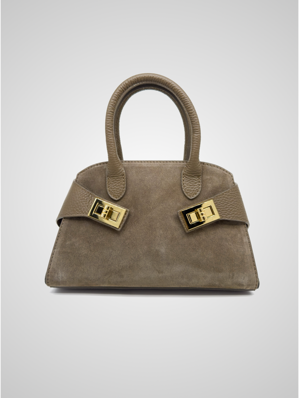 Suede Buckle Bag