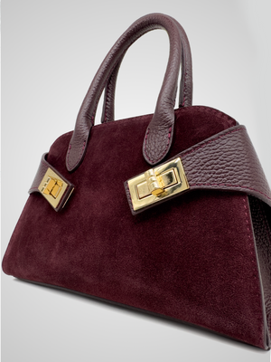 Suede Buckle Bag