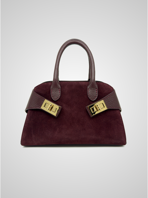 Suede Buckle Bag