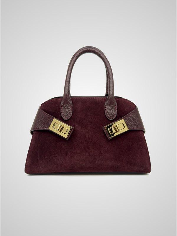 Suede Buckle Bag