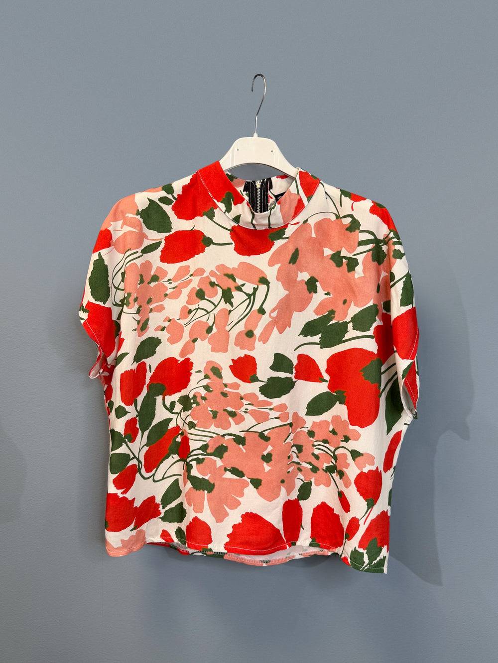 Zip-up top - Poppy madness