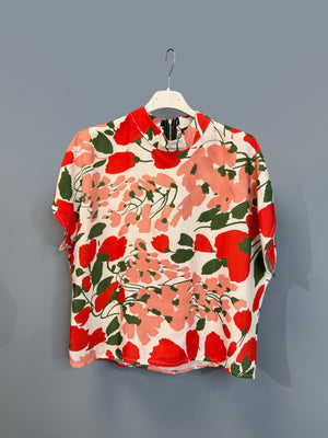 Zip-up top - Poppy madness