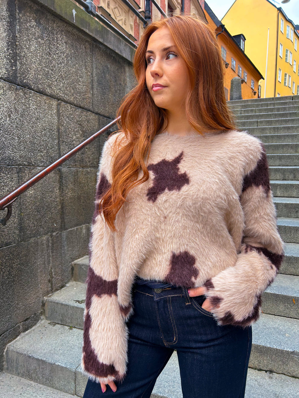 Retro knit sweater