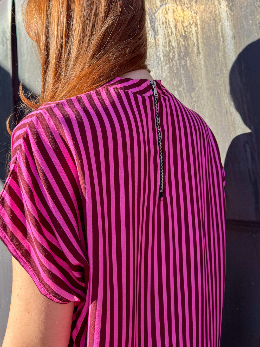 Striped Zip-up top