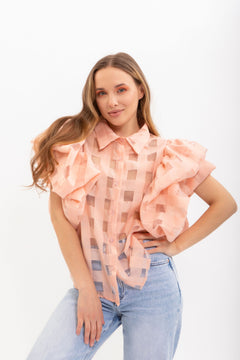 #theflounceblouse-dustypink