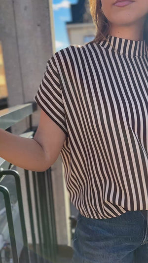 Striped Zip-up top