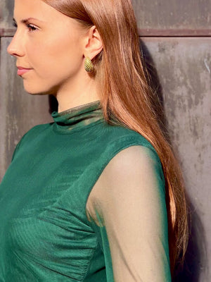 Long sleeve mesh dress