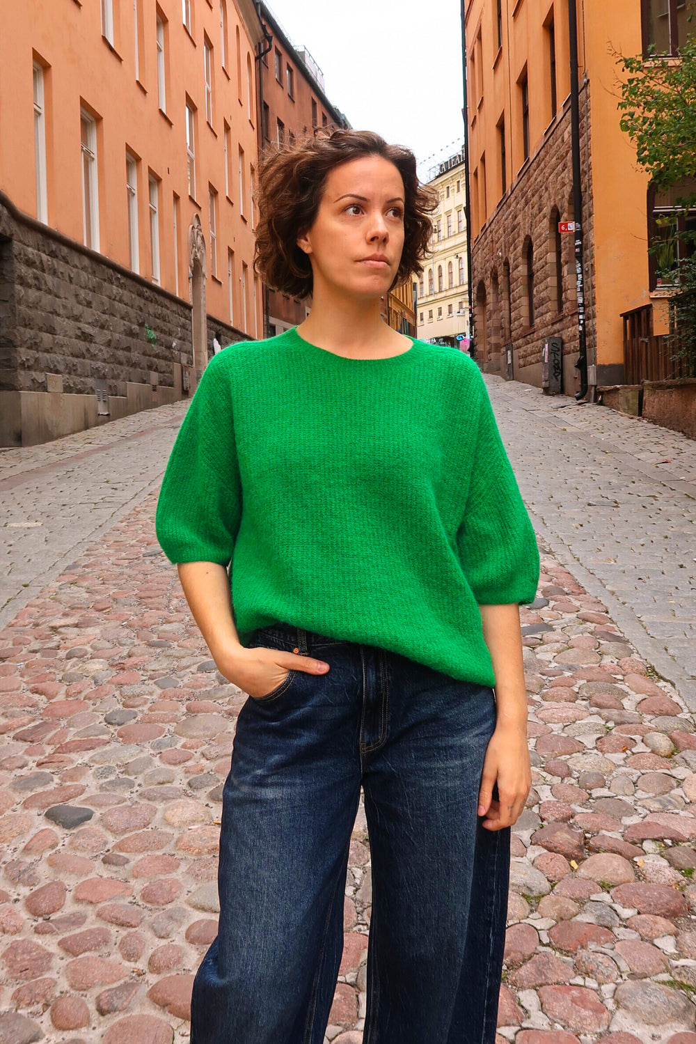 Cosy rib knit sweater